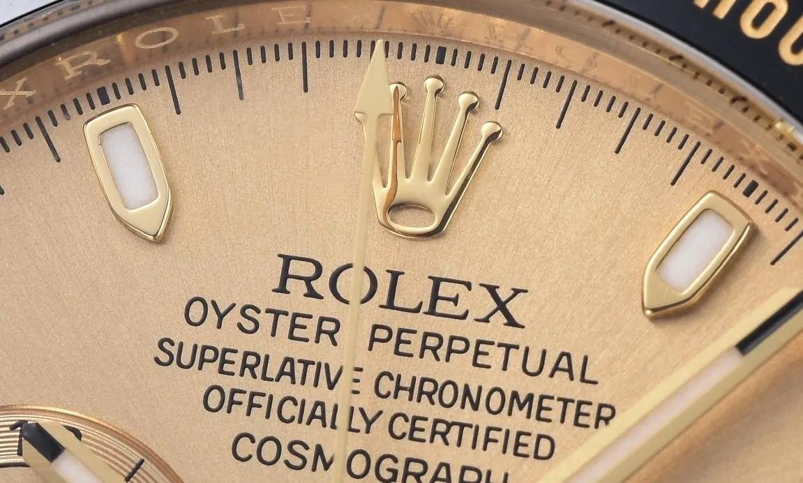 Durable Clean Factory Rolex Daytona 116518LN Yellow Gold Dial and Case Black Ceramic Bezel Cal.4130 Black Oyster Rubber Oysterflex Strap 343